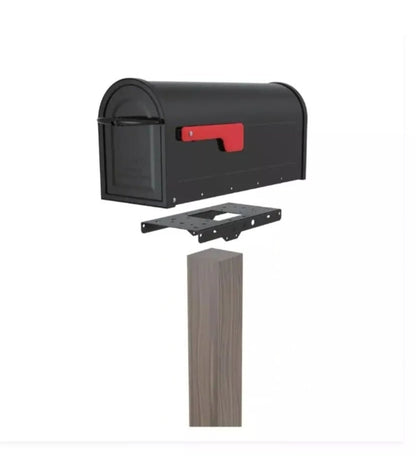 Architectural Mailboxes 4 in. x 4 in. Post Adapter in Black 3 Mailbox Mounting - The Bargains BasementArchitectural Mailboxes 4 in. x 4 in. Post Adapter in Black 3 Mailbox Mounting