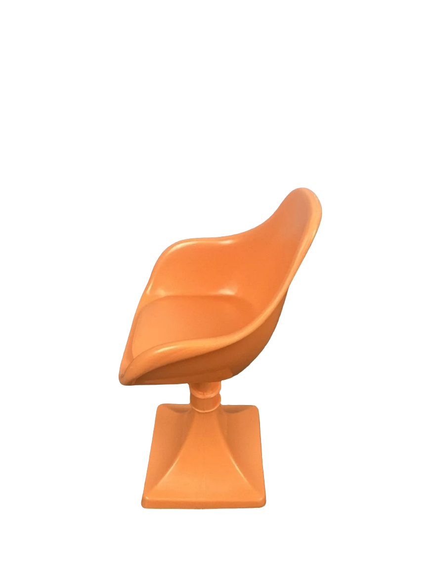 Barbie Dream House Playset Replacement Doll Size Orange Chair Stool