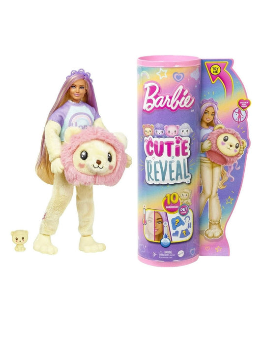 Barbie Cutie Reveal Cozy Cute Tees Lion Doll - The Bargains BasementBarbie Cutie Reveal Cozy Cute Tees Lion Doll