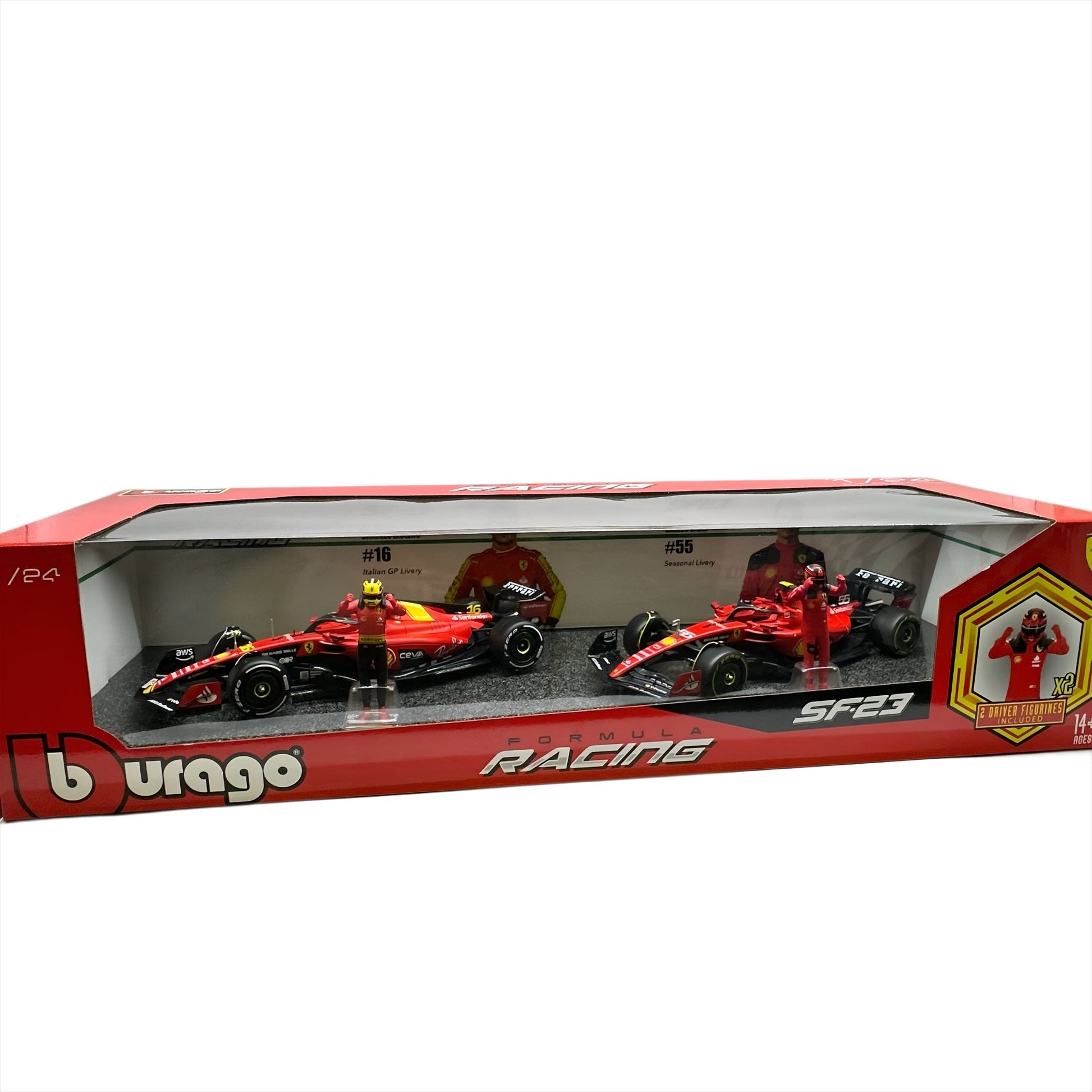 Bburago Formula One Racing 1:24 scale Race Cars with Driver Figures 2 - Pack - The Bargains BasementBburago Formula One Racing 1:24 scale Race Cars with Driver Figures 2 - Pack