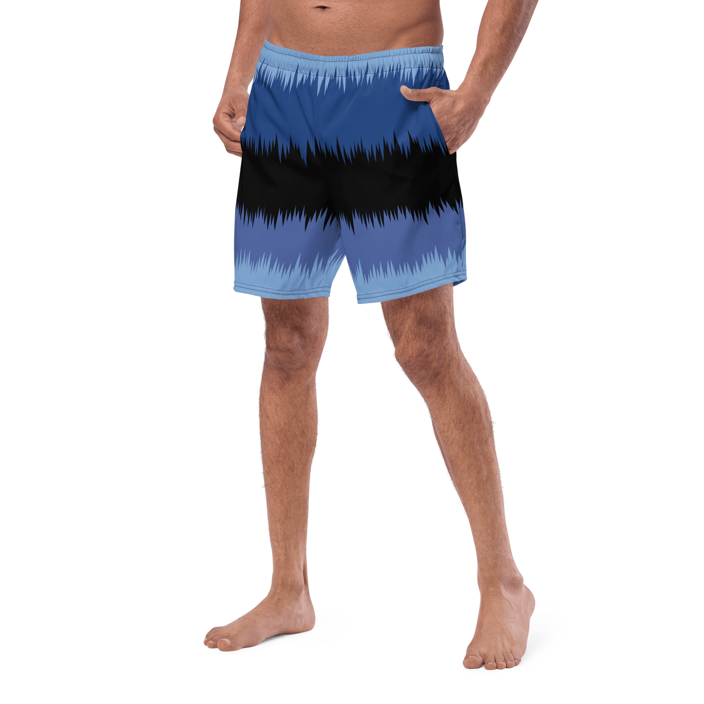 Blue black stripped Swim Trunks - The Bargains BasementBlue black stripped Swim Trunks