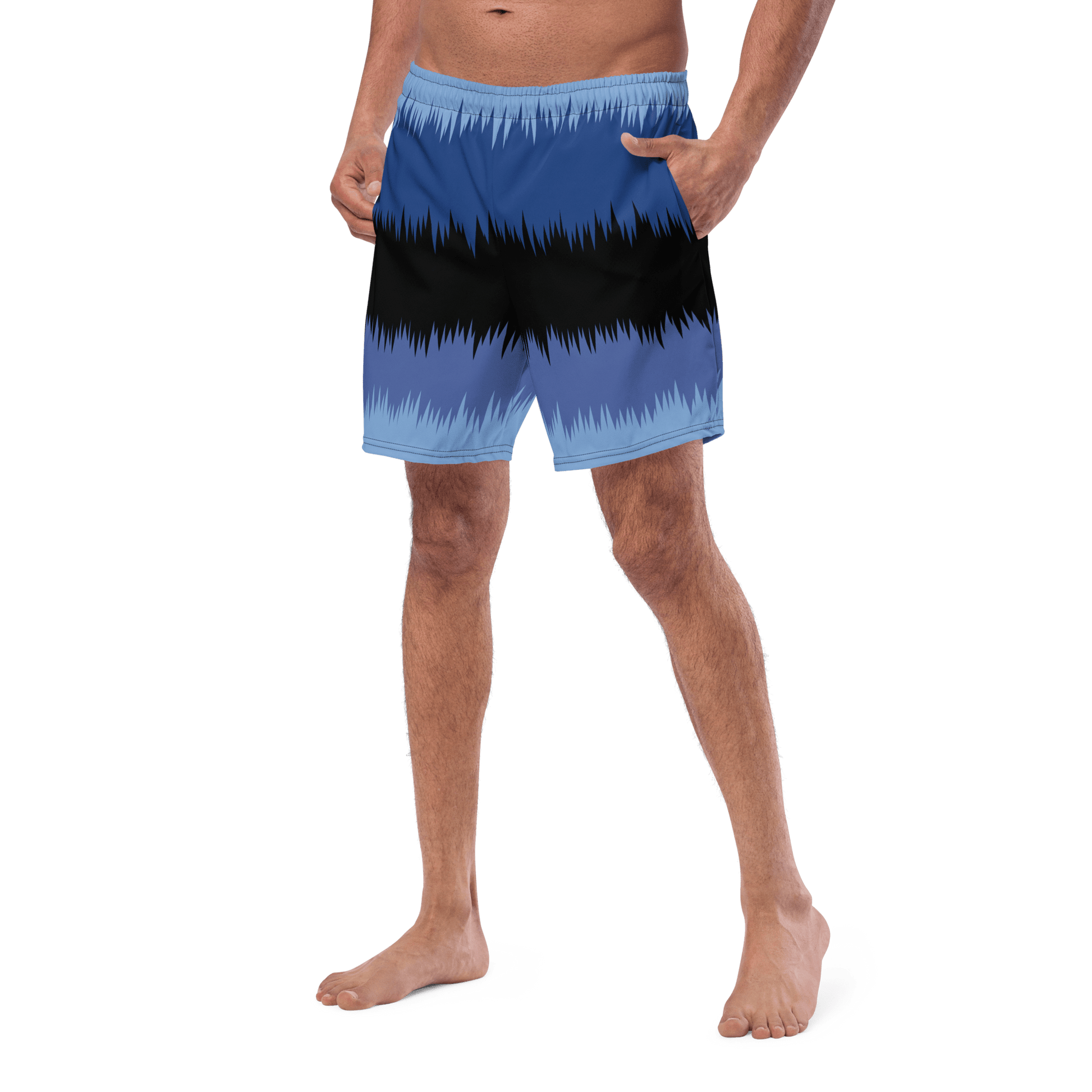 Blue black stripped Swim Trunks - The Bargains BasementBlue black stripped Swim Trunks