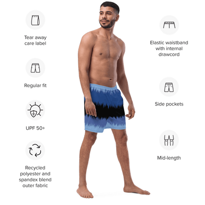 Blue black stripped Swim Trunks - The Bargains BasementBlue black stripped Swim Trunks