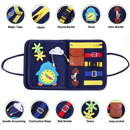 Busy Board Felt Cloth Book – Educational Toy for Toddlers - The Bargains BasementBusy Board Felt Cloth Book – Educational Toy for Toddlers