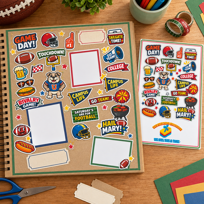 College Football Game Day Sticker Pack-vinyl stickers - The Bargains BasementCollege Football Game Day Sticker Pack-vinyl stickers