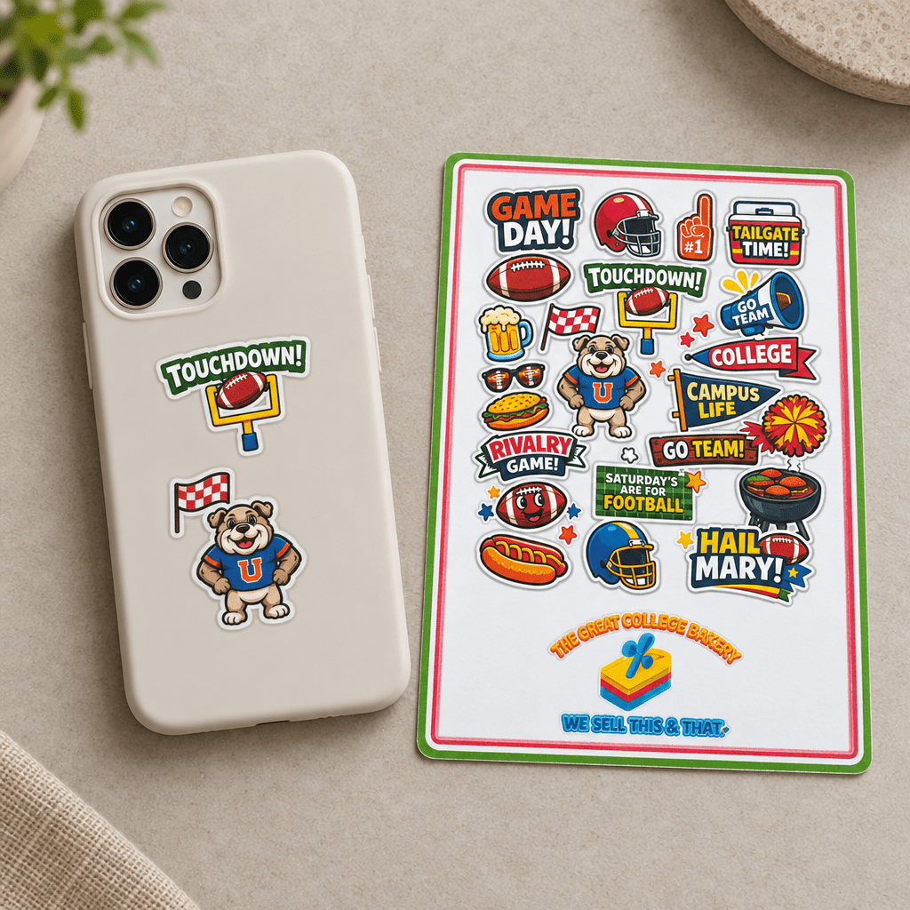 College Football Game Day Sticker Pack-vinyl stickers - The Bargains BasementCollege Football Game Day Sticker Pack-vinyl stickers