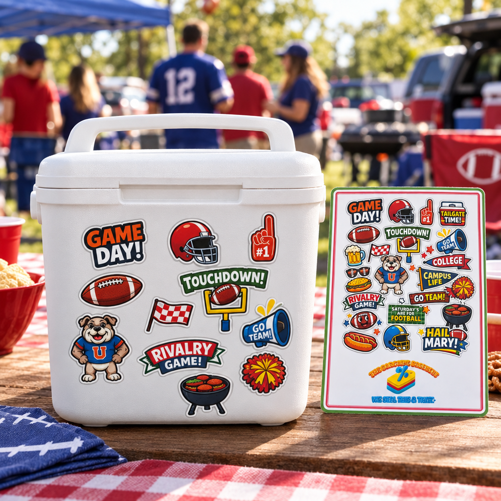 College Football Game Day Sticker Pack-vinyl stickers - The Bargains BasementCollege Football Game Day Sticker Pack-vinyl stickers