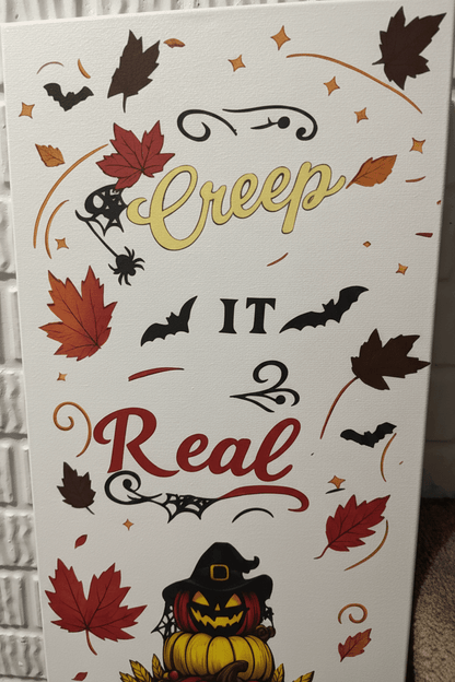 Creep It Real Halloween Canvas Sign – 12x24 - The Bargains BasementCreep It Real Halloween Canvas Sign – 12x24