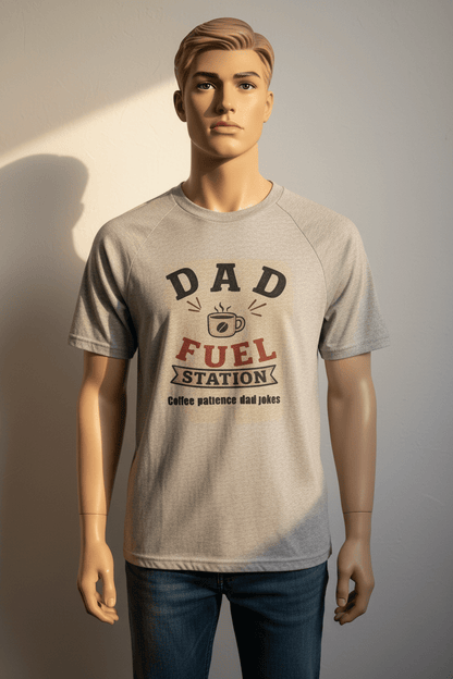 Dad Fuel Station T-Shirt – Handmade Graphic Tee - The Bargains BasementDad Fuel Station T-Shirt – Handmade Graphic Tee