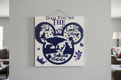 Dad You’re The King Sign – Lion King Inspired Wall Art – Hakuna Matata Decor - The Bargains BasementDad You’re The King Sign – Lion King Inspired Wall Art – Hakuna Matata Decor