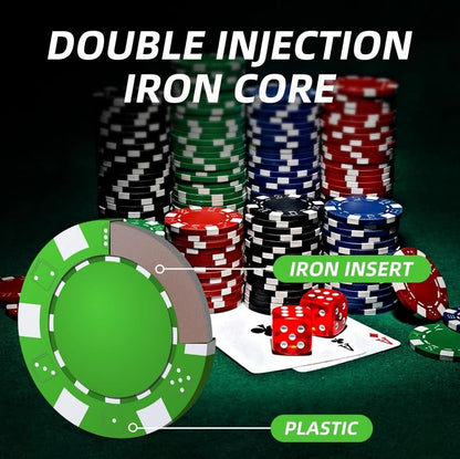 Deluxe Poker Set with Aluminum Case - 200 Chips & Cards - The Bargains BasementDeluxe Poker Set with Aluminum Case - 200 Chips & Cards