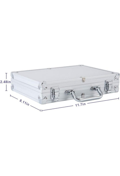 Deluxe Poker Set with Aluminum Case - 200 Chips & Cards - The Bargains BasementDeluxe Poker Set with Aluminum Case - 200 Chips & Cards