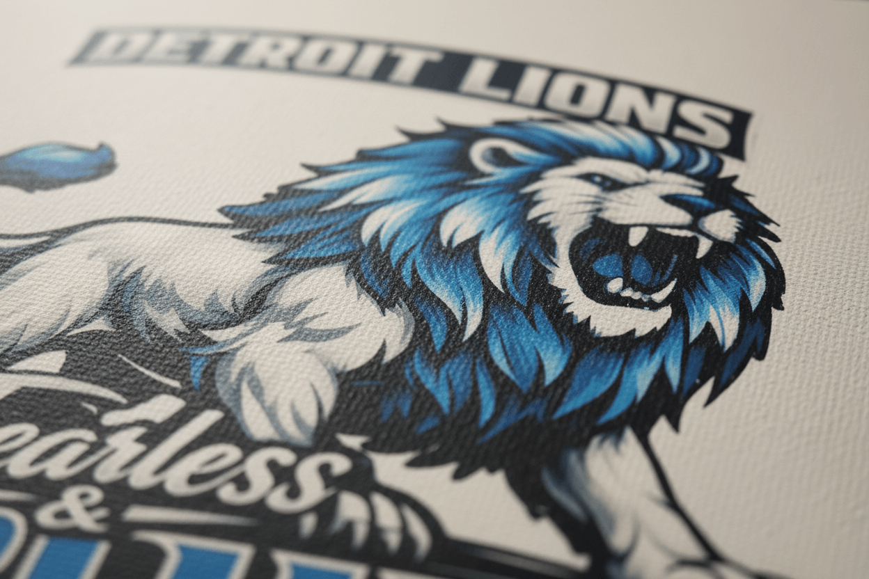 Detroit Lions Fearless & Blue – Handmade 11x14x1 Canvas Sign - The Bargains BasementDetroit Lions Fearless & Blue – Handmade 11x14x1 Canvas Sign