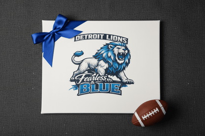 Detroit Lions Fearless & Blue – Handmade 11x14x1 Canvas Sign - The Bargains BasementDetroit Lions Fearless & Blue – Handmade 11x14x1 Canvas Sign