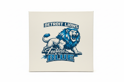 Detroit Lions Fearless & Blue – Handmade 11x14x1 Canvas Sign - The Bargains BasementDetroit Lions Fearless & Blue – Handmade 11x14x1 Canvas Sign