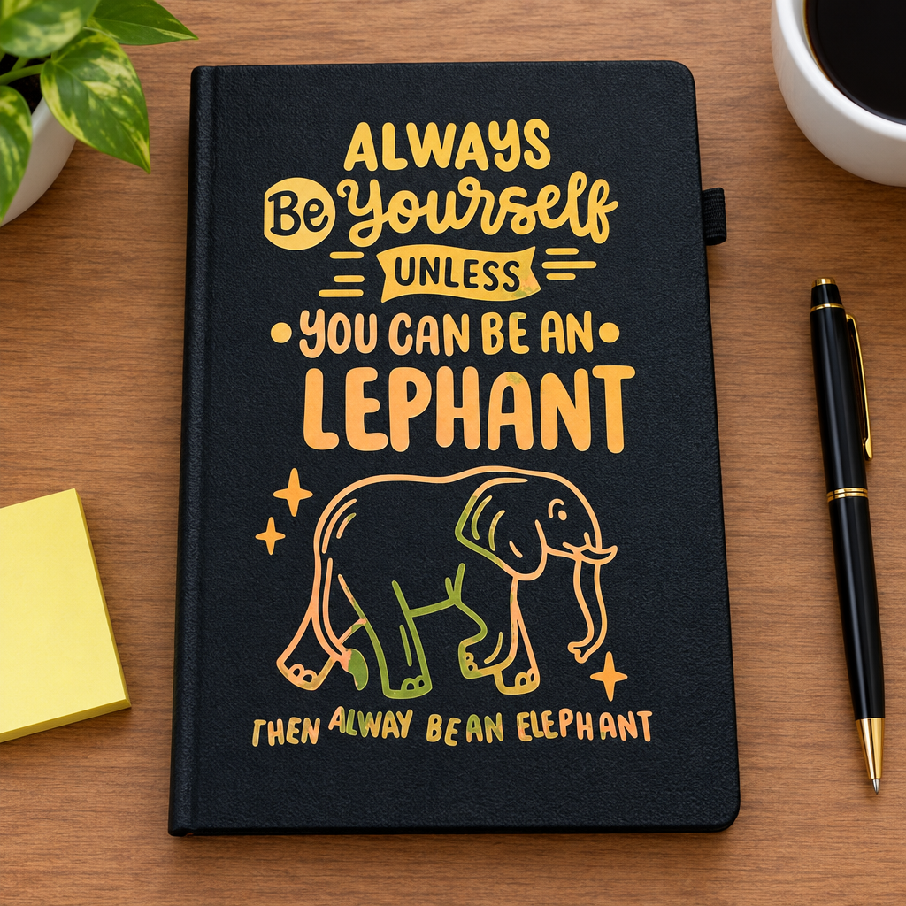 Elephant journal with stationery