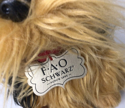 FAO Schwarz Plush Yorkie Puppy Dog Sitting Pink Bow Collar 10" Stuffed Animal - The Bargains BasementFAO Schwarz Plush Yorkie Puppy Dog Sitting Pink Bow Collar 10" Stuffed Animal