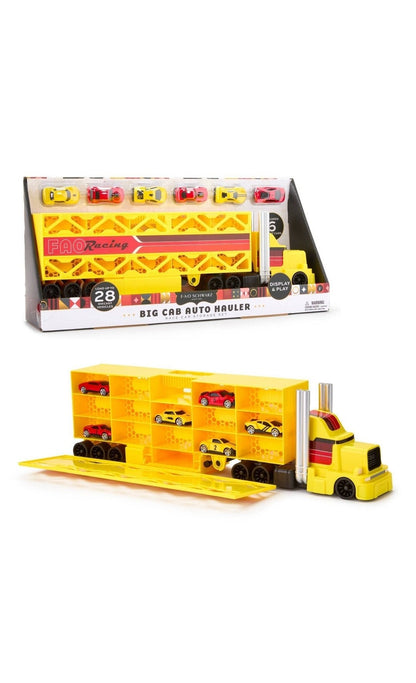 FAO Schwarz Ultimate Truck Collection Big Cab Auto Hauler Race Car Storage - The Bargains BasementFAO Schwarz Ultimate Truck Collection Big Cab Auto Hauler Race Car Storage