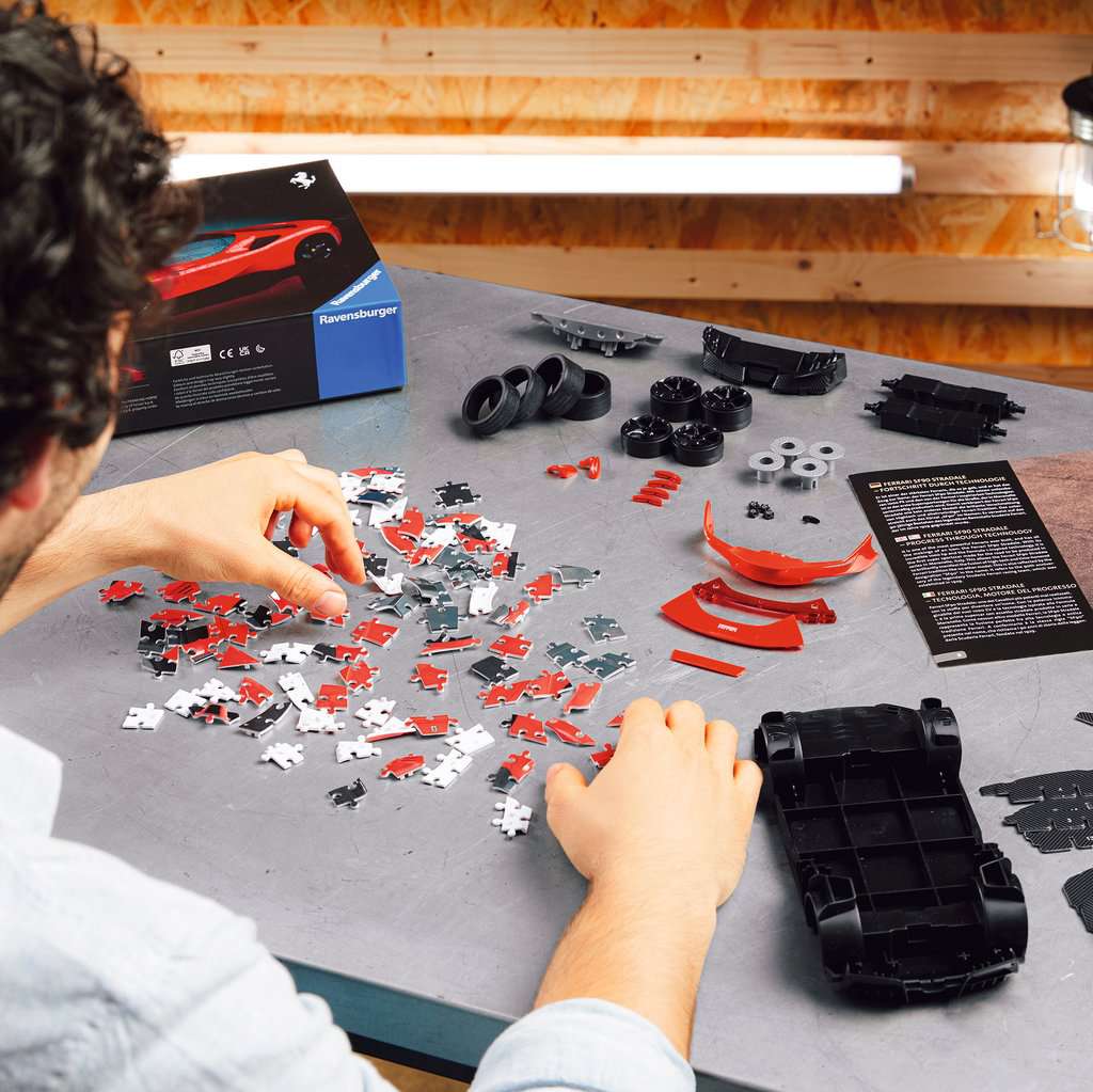 Ferrari SF90 Stradale Red 161 Piece 3D Jigsaw Puzzle Ravensburger - The Bargains BasementFerrari SF90 Stradale Red 161 Piece 3D Jigsaw Puzzle Ravensburger