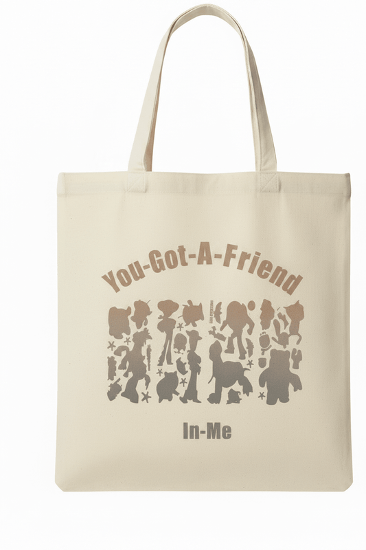 Friendship Quote Silhouette Tote Bag - The Bargains BasementFriendship Quote Silhouette Tote Bag