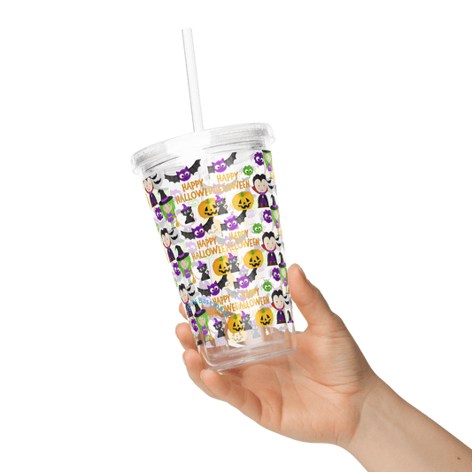Fun Halloween Clear plastic tumbler - The Bargains BasementFun Halloween Clear plastic tumbler
