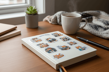 Funny Cats Vinyl Sticker Sheet - The Bargains BasementFunny Cats Vinyl Sticker Sheet