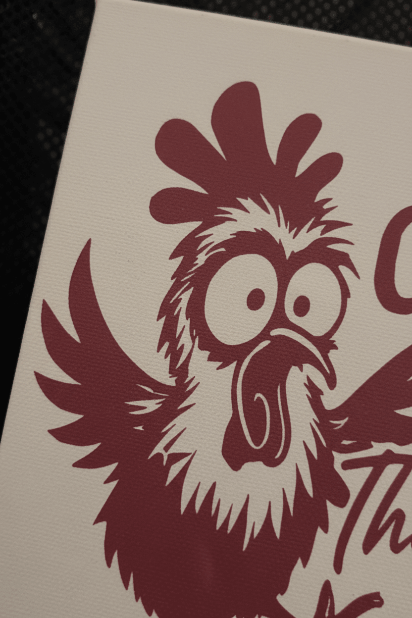 Funny Chicken Canvas Sign – "I'm Not Crazy, I Prefer the Term Mentally Hilarious" | 9x12 Handmade Wall Decor - The Bargains BasementFunny Chicken Canvas Sign – "I'm Not Crazy, I Prefer the Term Mentally Hilarious" | 9x12 Handmade Wall Decor