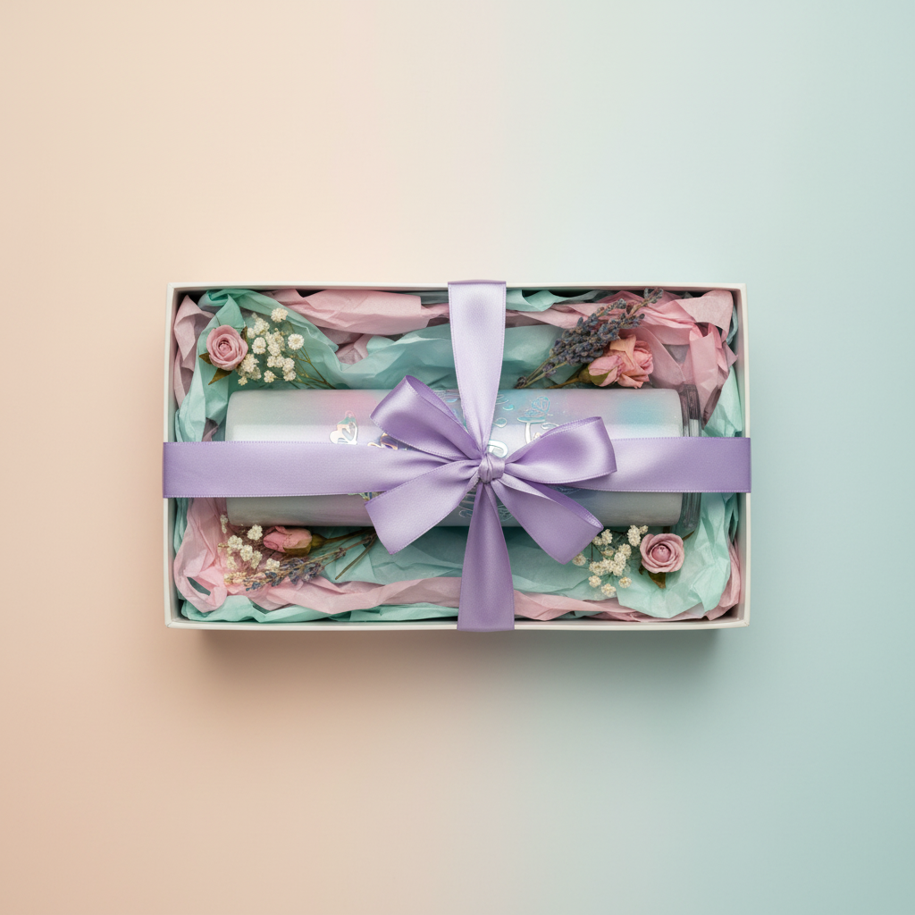Gift flat lay