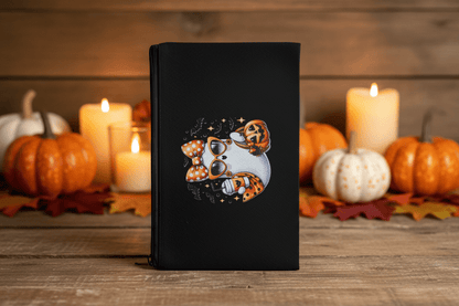 Glam Ghost Halloween Canvas Zipper Pouch | Handmade 8x5 - The Bargains BasementGlam Ghost Halloween Canvas Zipper Pouch | Handmade 8x5