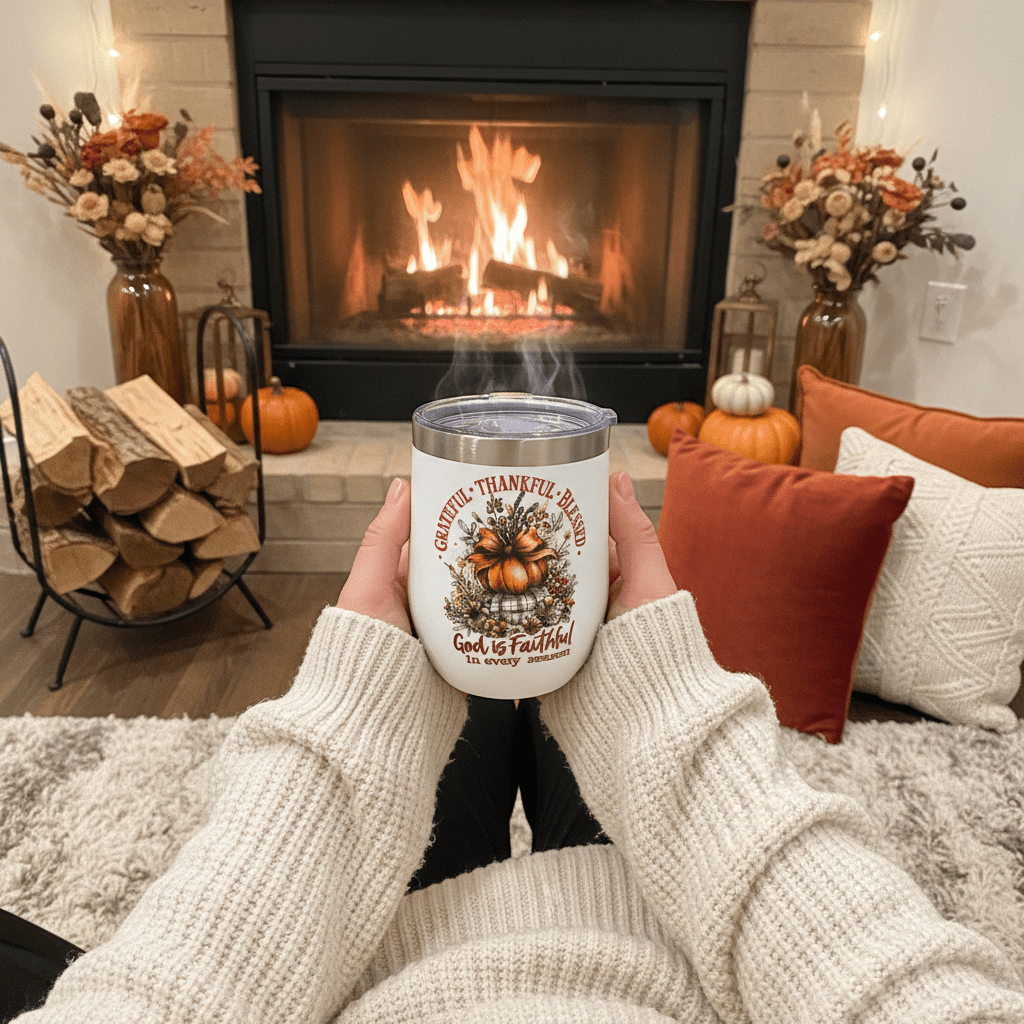 Grateful Thankful Blessed Wine Tumbler – God is Faithful in Every Season - The Bargains BasementGrateful Thankful Blessed Wine Tumbler – God is Faithful in Every Season