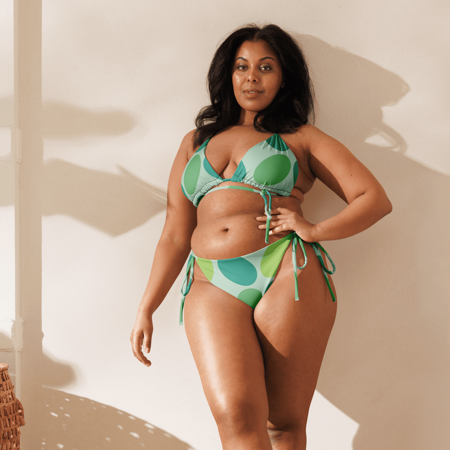 Green polka - dot bikini - The Bargains BasementGreen polka - dot bikini