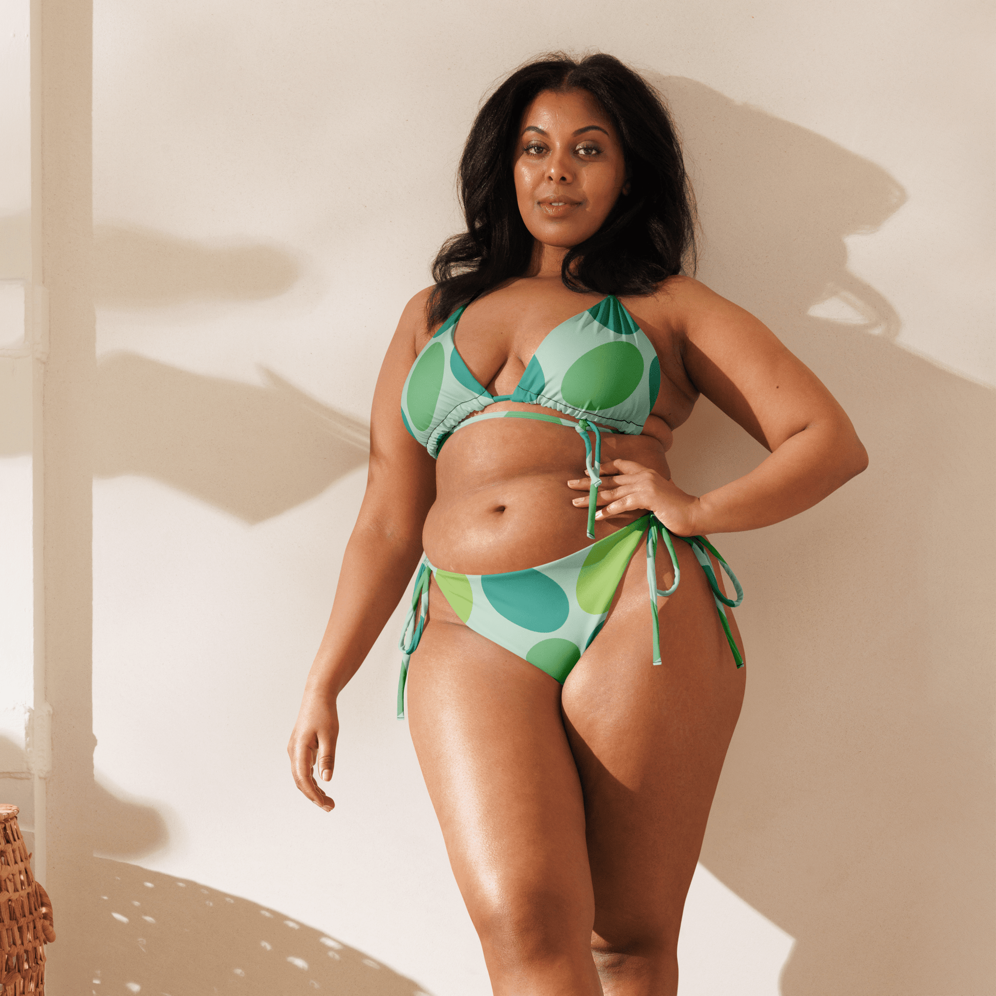 Green polka - dot bikini - The Bargains BasementGreen polka - dot bikini