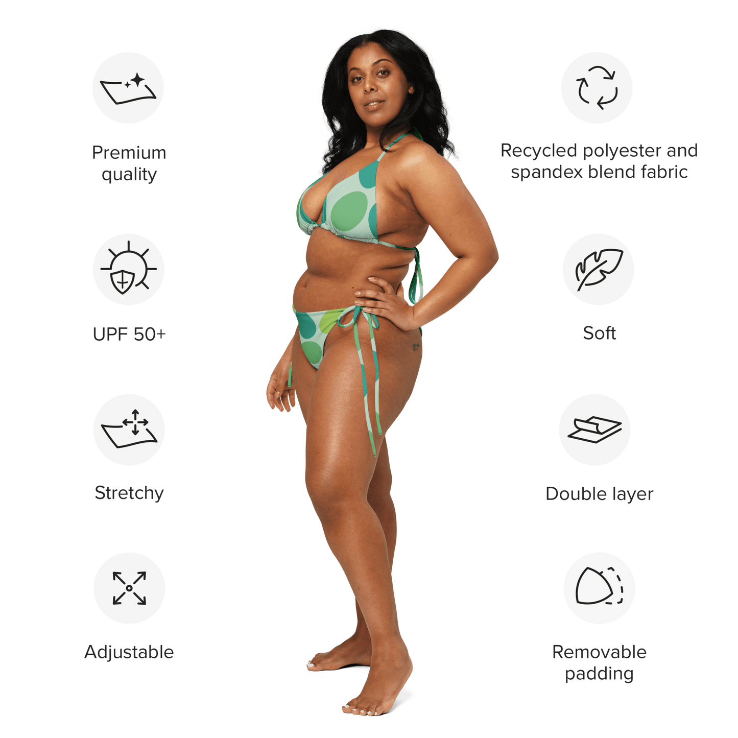 Green polka - dot bikini - The Bargains BasementGreen polka - dot bikini