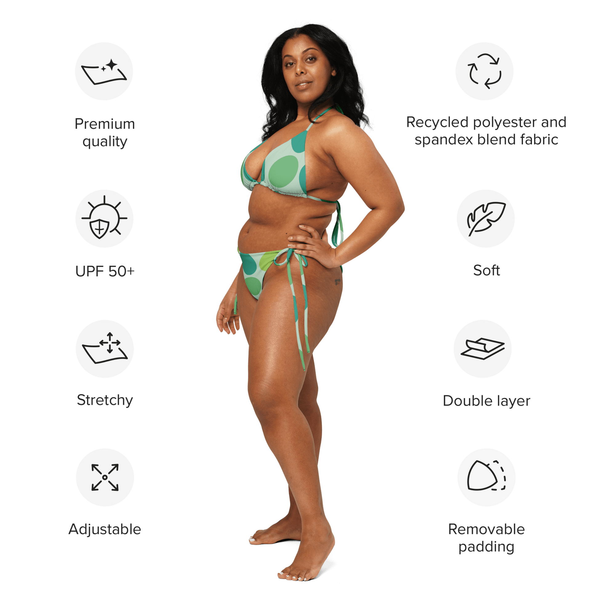 Green polka - dot bikini - The Bargains BasementGreen polka - dot bikini