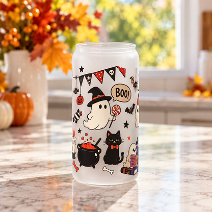 Halloween tumbler kitchen setting