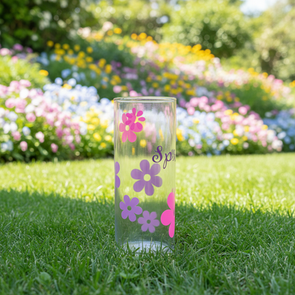 Handcrafted Spring Floral Glass Vase - The Bargains BasementHandcrafted Spring Floral Glass Vase