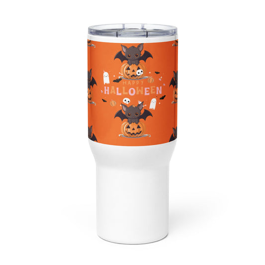 Happy Halloween Travel mug with a handle - The Bargains BasementHappy Halloween Travel mug with a handle