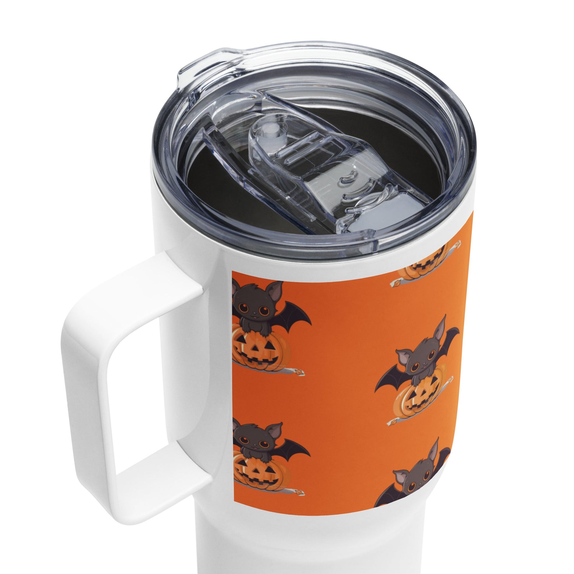 Happy Halloween Travel mug with a handle - The Bargains BasementHappy Halloween Travel mug with a handle
