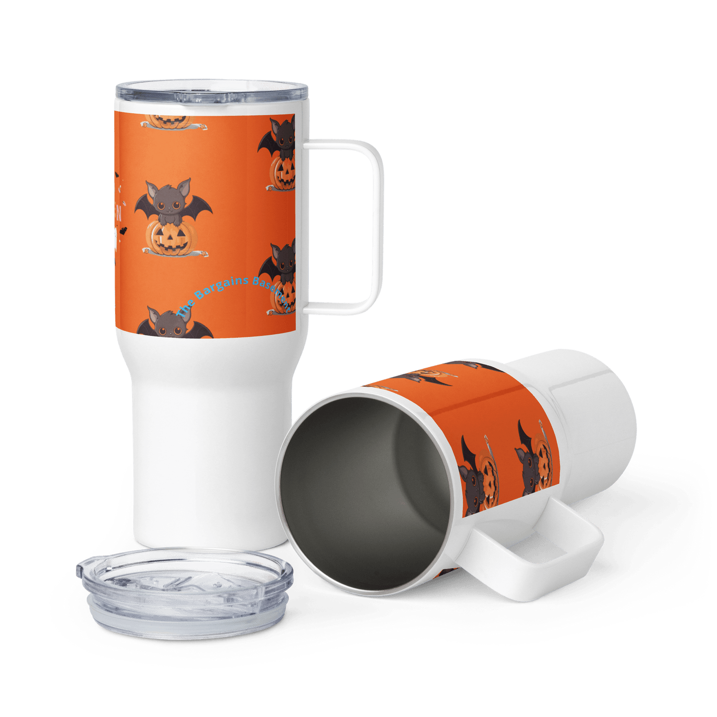 Happy Halloween Travel mug with a handle - The Bargains BasementHappy Halloween Travel mug with a handle
