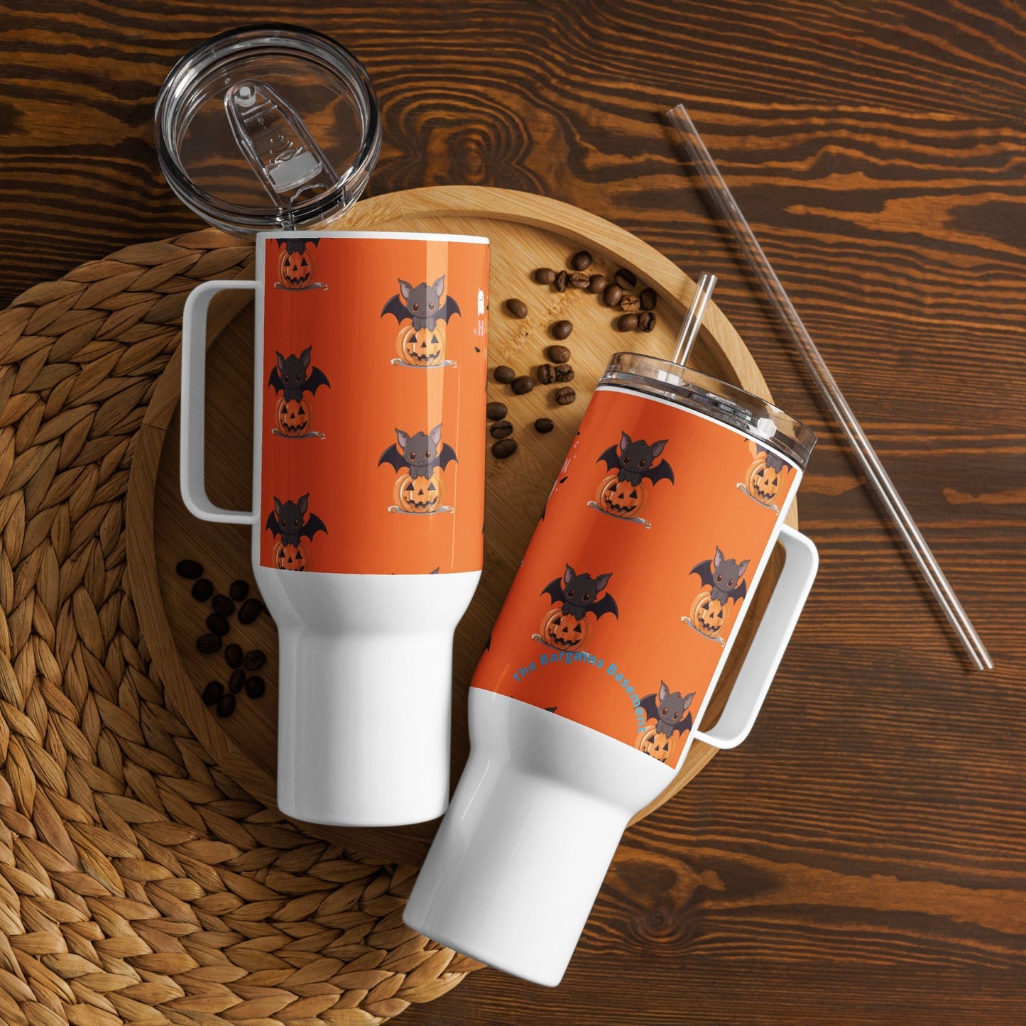 Happy Halloween Travel mug with a handle - The Bargains BasementHappy Halloween Travel mug with a handle