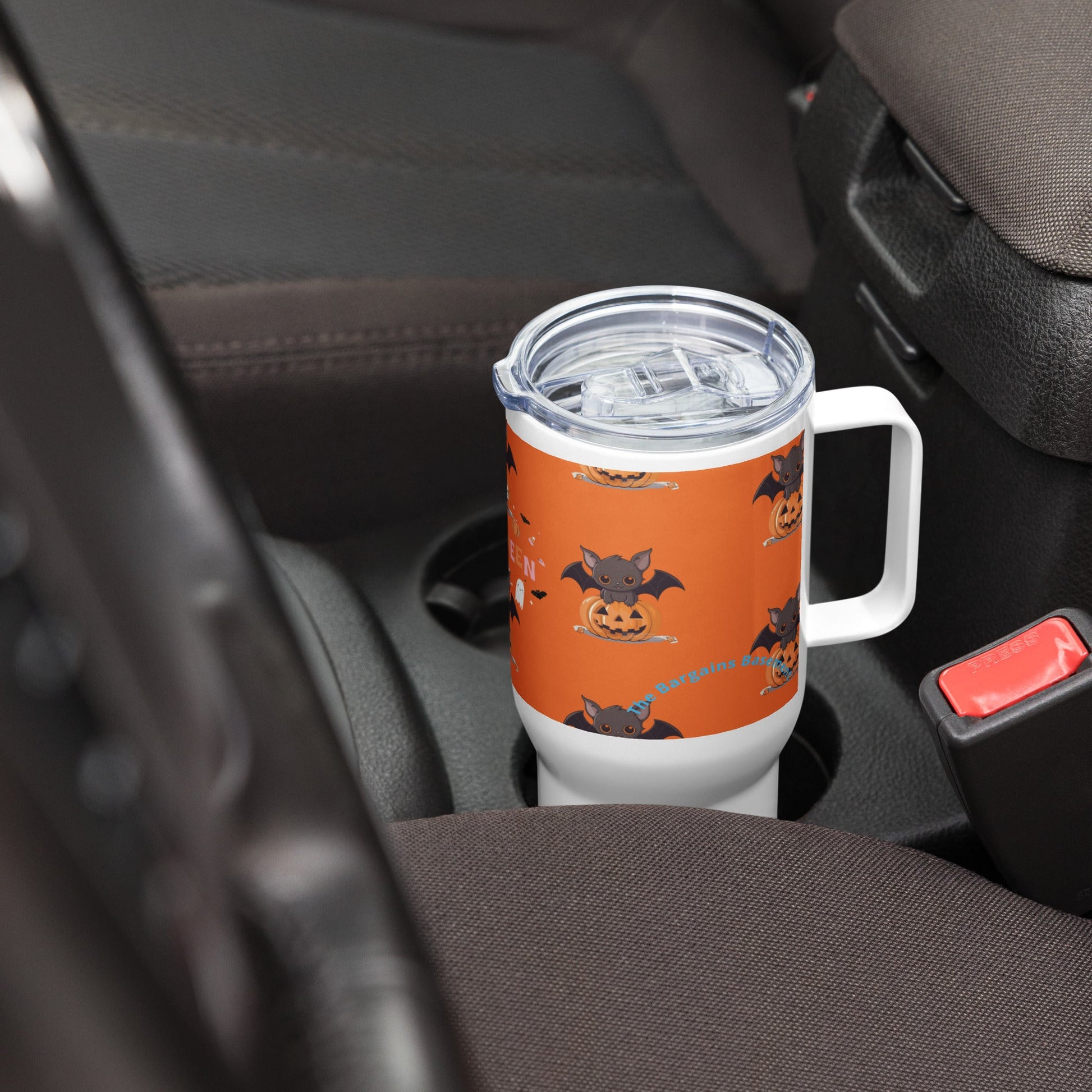 Happy Halloween Travel mug with a handle - The Bargains BasementHappy Halloween Travel mug with a handle