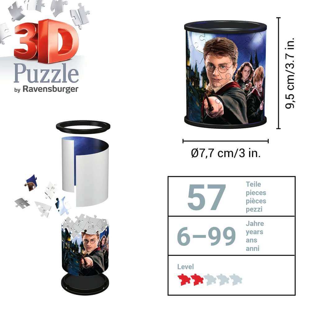 Harry Potter Pencil Cup 57 Piece 3D Jigsaw Puzzle Ravensburger - The Bargains BasementHarry Potter Pencil Cup 57 Piece 3D Jigsaw Puzzle Ravensburger