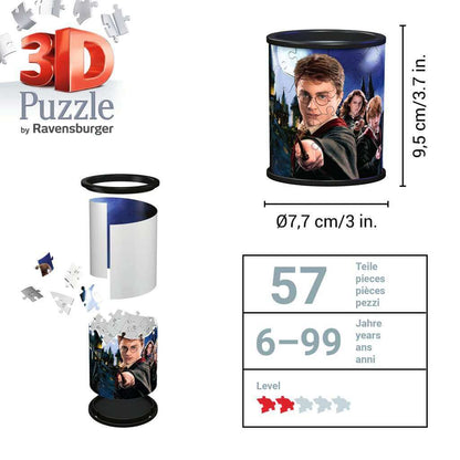 Harry Potter Pencil Cup 57 Piece 3D Jigsaw Puzzle Ravensburger - The Bargains BasementHarry Potter Pencil Cup 57 Piece 3D Jigsaw Puzzle Ravensburger