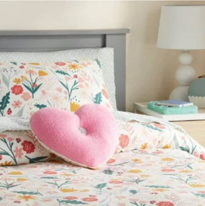 Heart Reversible Mini Decorative Pillow Pink - Pillowfort - The Bargains BasementHeart Reversible Mini Decorative Pillow Pink - Pillowfort