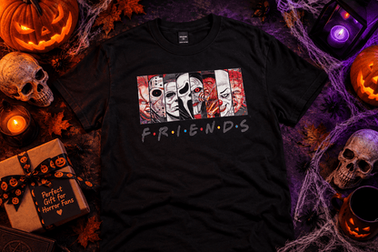 Horror Friends Graphic T-Shirt | Size Large - The Bargains BasementHorror Friends Graphic T-Shirt | Size Large