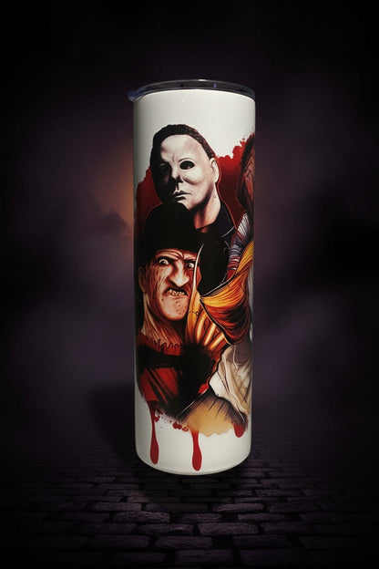 Horror Villains Sublimation Tumbler | Halloween Drinkware - The Bargains BasementHorror Villains Sublimation Tumbler | Halloween Drinkware