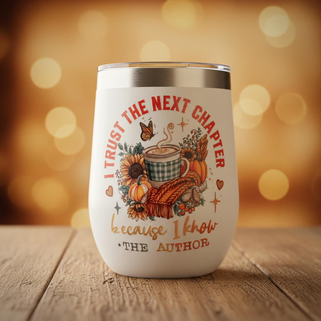 I Trust The Next Chapter Because I Know The Author | Handmade Wine Tumbler - The Bargains BasementI Trust The Next Chapter Because I Know The Author | Handmade Wine Tumbler
