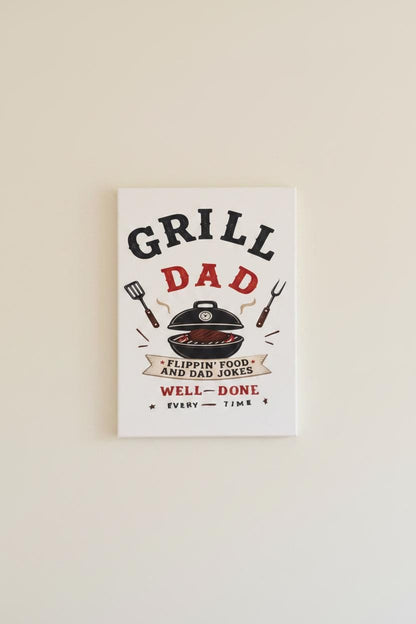 Grill Dad Sign | Flippin' Food Dad Jokes Decor | BBQ Master Gift The Bargains Basement