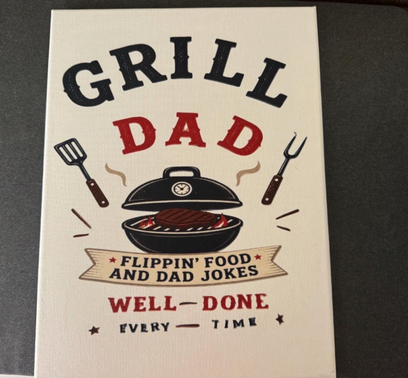 Grill Dad Sign | Flippin' Food Dad Jokes Decor | BBQ Master Gift The Bargains Basement