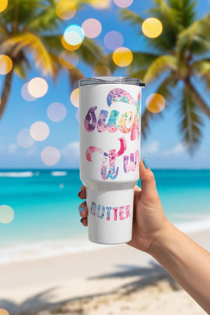 40oz “Suck It Up Buttercup” Tumbler – Colorful Watercolor Design | Motivational Travel Cup The Bargains Basement